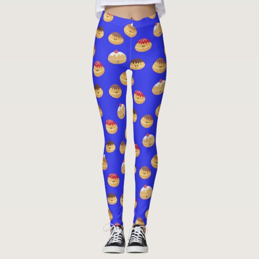 Schattige Hannukah-patroon Leggings (Voorkant)