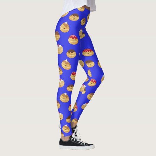 Schattige Hannukah-patroon Leggings (Rechts)