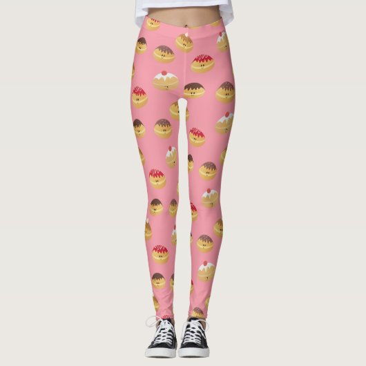 Schattige Hannukah Patterned Leggings (Voorkant)