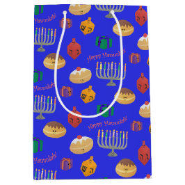 Schattige Hannukah Patterned Medium Cadeauzakje