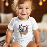 Schattige Hanukkah Sloth Romper<br><div class="desc">Festive gepersonaliseerd Hanukkah-ontwerp.</div>