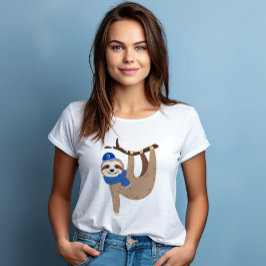 Schattige Hanukkah Sloth Tri-Blend Shirt