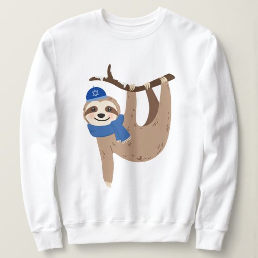 Schattige Hanukkah Sloth Trui (Design voorkant)