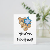 schattige hanukkah teddy beer houdster van david kaart (Staand voorkant)