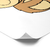 schattige hanukkah teddy beer houdster van david poster (Hoek)