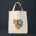 schattige hanukkah teddy beer houdster van david tote bag<br><div class="desc">Zo'n schattig klein beer dat emotie en actie uitdrukt. Geleverd door Dooni Design. Geweldig geschenk voor teddybeer verzamelaars, kinderen of iedereen die van beren houdt en een glimlach nodig heeft. Veel producten zijn aanpasbaar!</div>