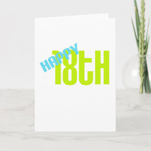 Schattige, "Happy 18th Birthday" Kaart