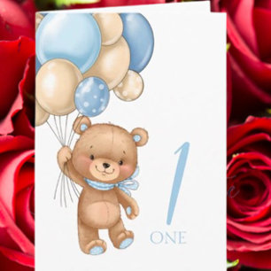 Schattige Happy 1st Birthday Kaart