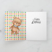 Schattige Happy 1st Birthday Kaart (Binnen)