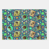 Schattige Happy African American Boys Stars Inpakpapier Vel (Voorkant 2)