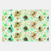 Schattige Happy African American Boys Stars Inpakpapier Vel (Voorkant)