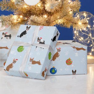 Schattige Happy Basenji Hound Love Christmas Cadeaupapier