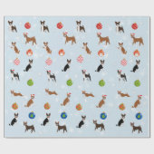 Schattige Happy Basenji Hound Love Christmas Cadeaupapier (Vlak)