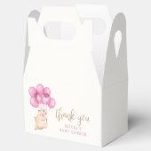 Schattige Happy Beer Roze Balloon Baby shower Bedankdoosjes (Geopend)