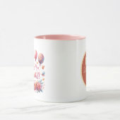 Schattige Happy Birthday ballons bloemen toevoegen Mok (Midden)