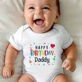 Schattige Happy Birthday Daddy Romper