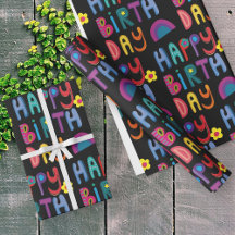 Schattige Happy Birthday Kleurrijk Pattern