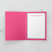 Schattige Happy Birthday meisje voeg bericht toe Kaart (Binnen)