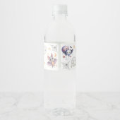 Schattige Happy Boo Ghost Halloween drankenlabel Waterfles Etiket (Achterkant)