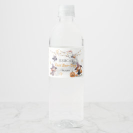 Schattige Happy Boo Ghost Halloween drankenlabel Waterfles Etiket
