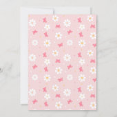 Schattige Happy Butterfly Roze Bloemen Meisje 1e V Kaart (Achterkant)