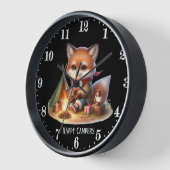 Schattige Happy Camper Fox Tekst toevoegen (Hoek)