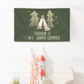 Schattige Happy Camper Green Woodland Eerste Verja Spandoek (Insitu)