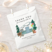 Schattige Happy Camper Van Trees Camping 1e Verjaa Bedankzakje (Geknipt)