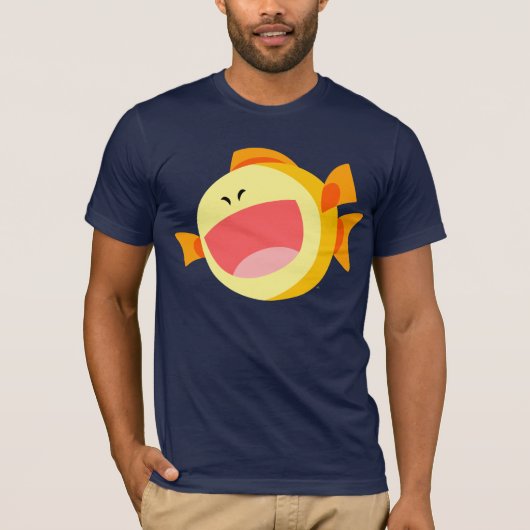 Schattige Happy Cartoon Fish T-shirt (Voorkant)