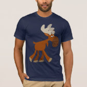 Schattige Happy Cartoon Moose T-shirt (Voorkant)