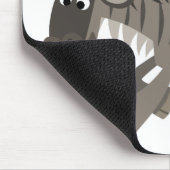 Schattige Happy Cartoon Wildebeest Mousepad Muismat (Hoek)