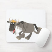 Schattige Happy Cartoon Wildebeest Mousepad Muismat (Met muis)