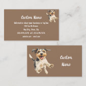 Schattige Happy Dog Animal Pet Visitekaartje (Voorkant / Achterkant)