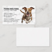 Schattige Happy Dog Running Visitekaartje (Voorkant / Achterkant)