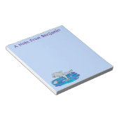 Schattige happy dolphins cartoon illustratie notitieblok (Schuin)