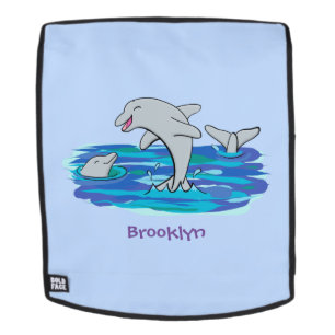 Schattige happy dolphins cartoon illustratie rugtassen