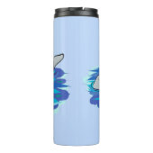 Schattige happy dolphins cartoon illustratie thermosbeker (Achterkant)