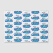 Schattige happy dolphins cartoon illustratie tissuepapier (Voorkant)