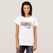 Schattige Happy Easter Bunny Mama gepersonaliseerd T-shirt (Voorkant volledig)