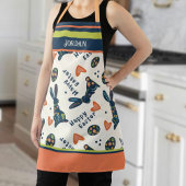 Schattige Happy Easter Bunny Pattern Navy Custom F Schort