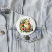 Schattige Happy Easter chick Ronde Button 7,6 Cm (In situ)