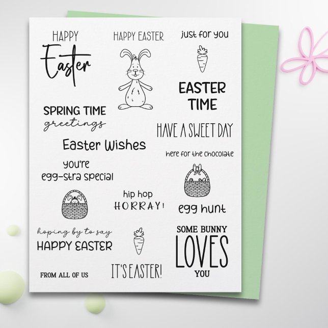 Schattige Happy Easter Craft Scrapbook Papier (Creator heeft geüpload)