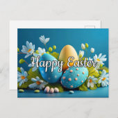 Schattige Happy Easter Decoration Eggs Briefkaart (Voorkant / Achterkant)