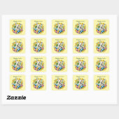 Schattige Happy Easter lamb Vierkante Sticker (Vel)