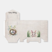 Schattige Happy Easter Waterverf Bunny Bedankdoosjes (Uitgevouwen)