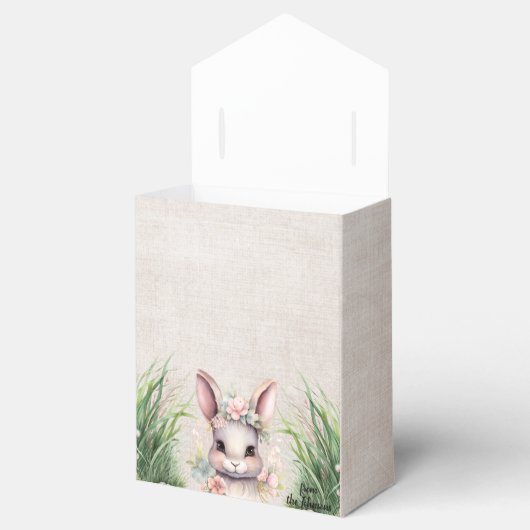 Schattige Happy Easter Waterverf Bunny Bedankdoosjes (Geopend)