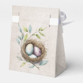 Schattige Happy Easter Waterverf Bunny Bedankdoosjes (Achterkant)