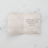 Schattige Happy Easter Waterverf Bunny Feestdagen Kaart (Binnen)