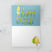 Schattige Happy Easter Wenskaart Feestdagen Kaart (Binnen)