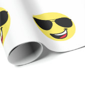 Schattige Happy Face & Aviator bril, Leuk Cadeaupapier (Rol Hoek)